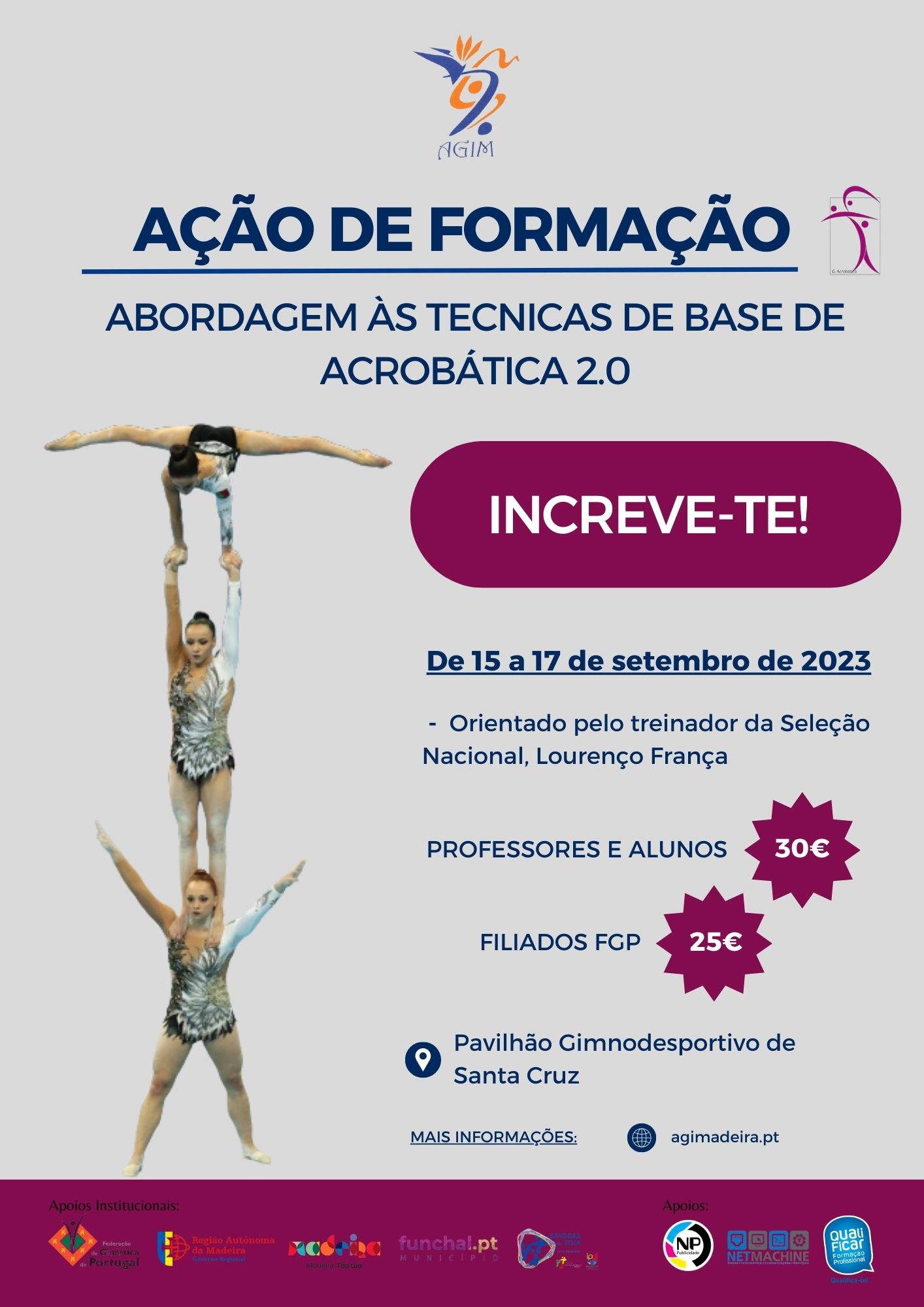 Ação de Formação de Ginástica Acrobática 